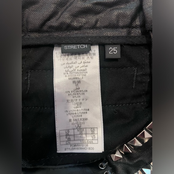 Guess Sudden Black Denim Rock Star Mini Jean Shorts X Asap Rocky 25 - Picture 12 of 13